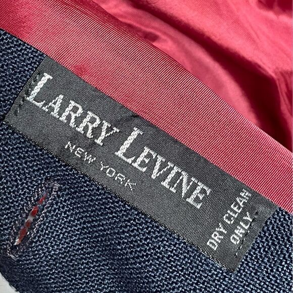 Vintage Wool Larry Levine Women’s Blue Blazer w/Floral & Pearl Buttons (Size: XS - Picture 7 of 13